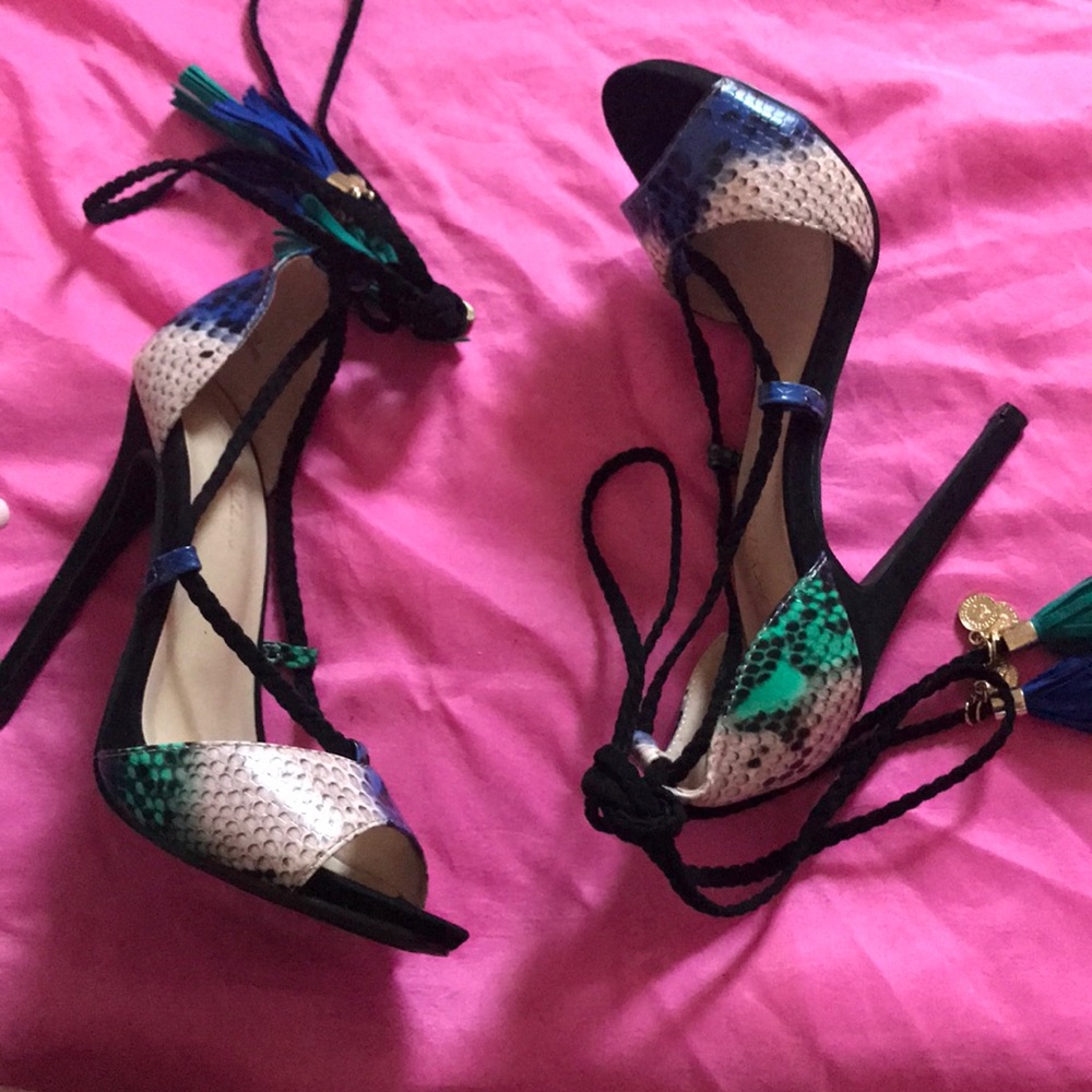 Laced up heels from shoe dazzle